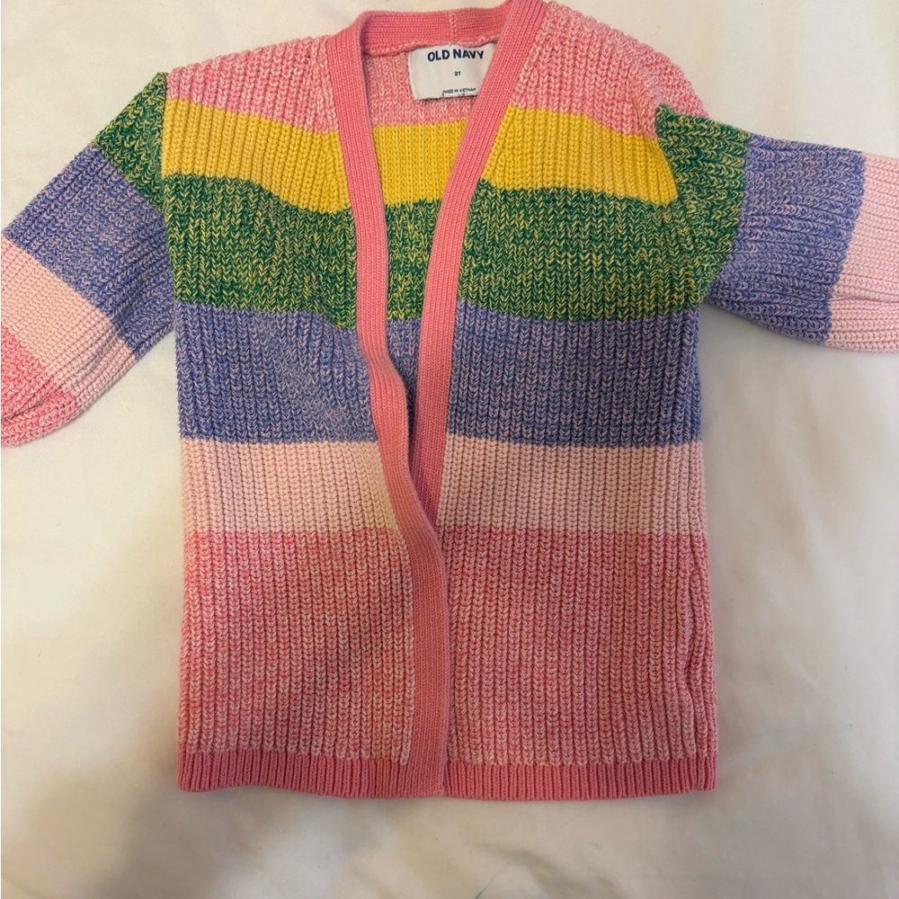Old Navy Women's Colorful Striped Cardigan
